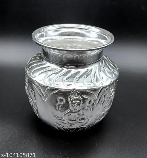 ASTA LAKSHMI CHAMBU MADE OF GERMAN SILVER PLATING  Puja Articles