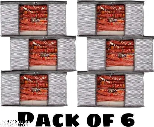 NON WOVEN PRINTED SAREE COVER(Set of 6)