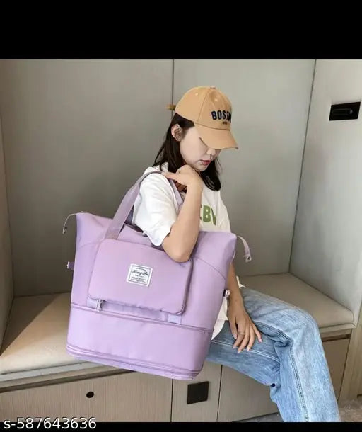 41 Litre Expandable Nylon Travel Bags for Women/Duffle Bags for Women Luggage
