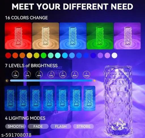 Multi-Shade LED Crystal Glow Light