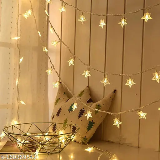 DEAL ItsApna Pack of 1 Mini star  14 LED Yellow Mini star String Light for Diwali, Flameless & Smokeless LED Lights for Any Festival/Diwali/Christmas/Events/Home Decoration (Yellow Light, 4 metres) LED Strips