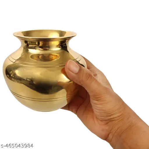 Putrika Traditional Hancrafted Brass Lota | Kalash| Sombu | Theertha Sembu |Karwachauth |Mandir | Temple|Marriage Kamandal | Gangajal - Sai Lota