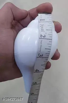 Blowing Shank Big Size AAA Quality Natural Vamavarti Shankh Shell Triptorameswaram for Puja, Positive Energy at Home, Temple