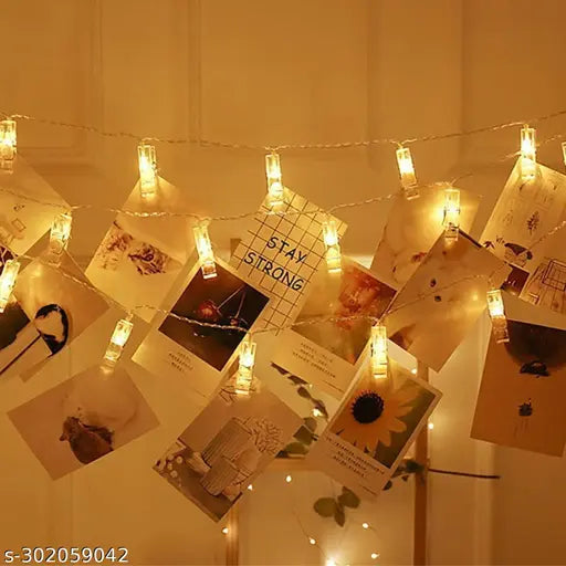 X4Cart 14 Photo Clip LED Electric Operated String Lights for Hanging Photos Ideal for Birthday Festival Wedding Party