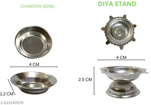 Lakshmi & Ganesh Pooja Thali Set for Religious Purpose Golden Set Box