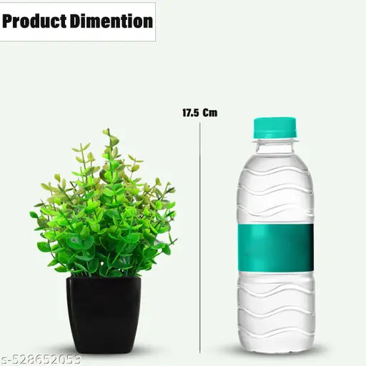 Elencraft® Artificial Plant With Pot For Indoor And Outdoor Decoration, Artificial Plant For Home Décor, Fake Plant For Home, Office, Living Room Decoration, Greenery Artificial Plant For Gift Item For Room Decoration (Pack Of 2)