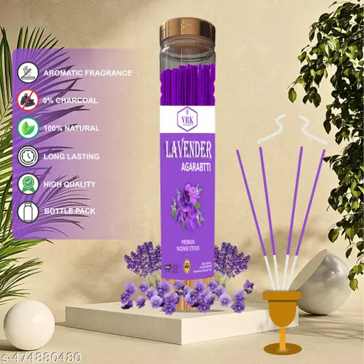 Vrk Agarbatti Premium Incense Sticks Combo Pack For Home Pooja And Negative Energy Remover Agarbatti Rose / Kasturi / Sandal / Lavender (100gm,Set Of 4) 400Gms