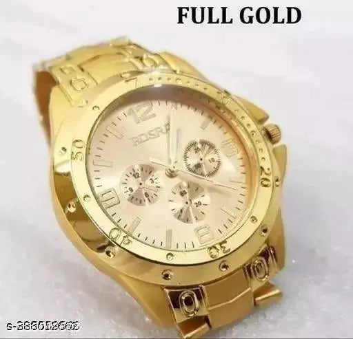 Men gold stainless steel Analog Watch