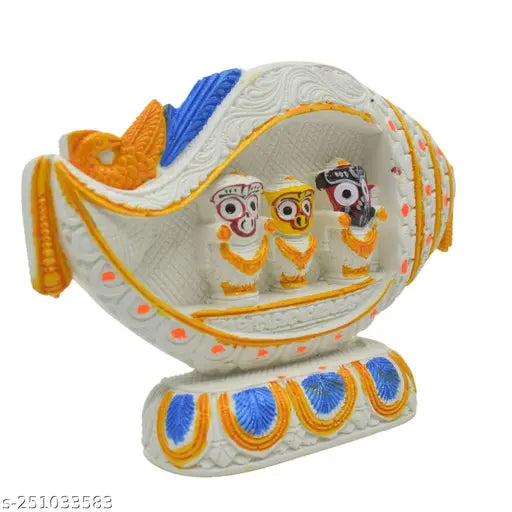 Jagannath Shankh Design Marble Stone Murti, Home puja, car Dashboard,Office