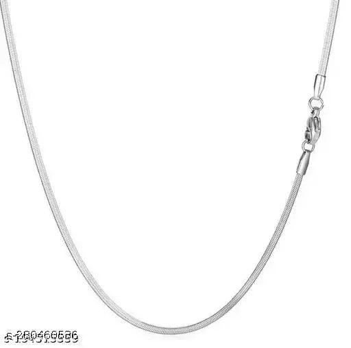 Stylish Silver Stainless Steel Snake Chain for men and boys 22Inch Length