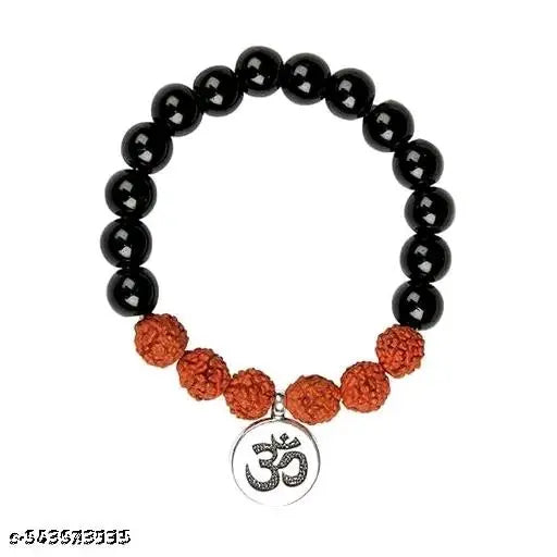 Adjustable and Fashionable bracelet rudraksh bracelet om rudraksh with breads bracelet for girls and woman