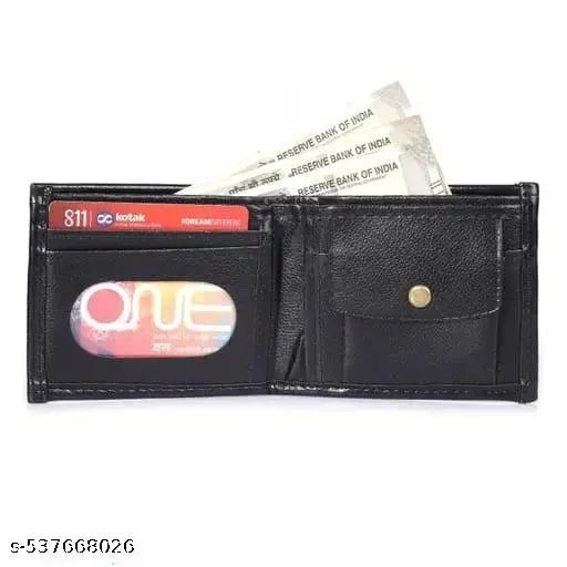 Black men/boys Leather casual unique stylish belt, purse/wallet, watch combo pack of 3 Pic's