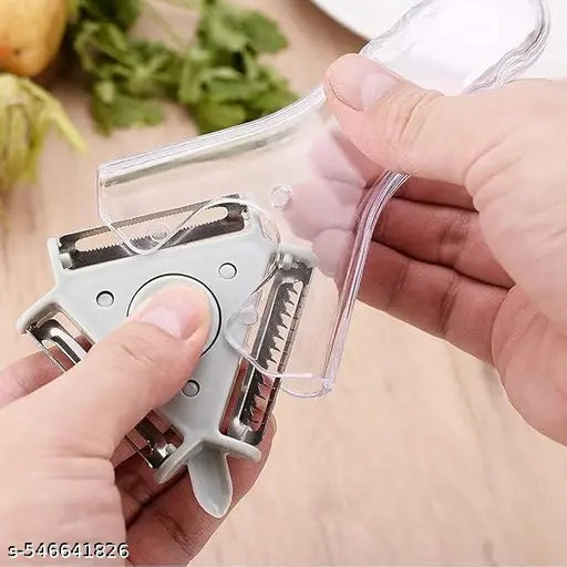 Premium Quality Vegetable Peeler, Multifunctional Fruit Peelers with 3 Blades Stainless Potato Peeler Stainless Steel Shredder Slicer for Cabbage, Apple, Carrot