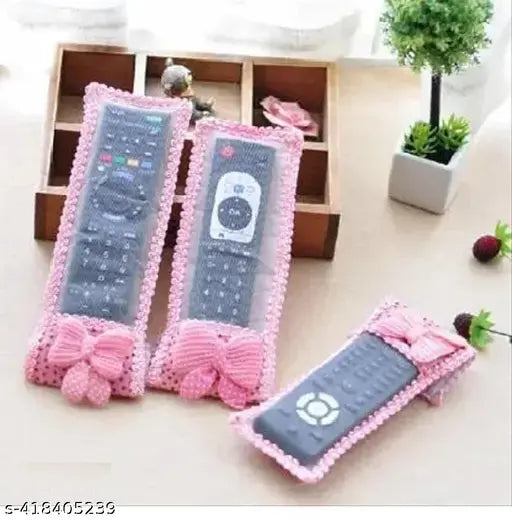 Tv Air Conditioning Remote Control Case Cover Lace Cover(pack of 3)