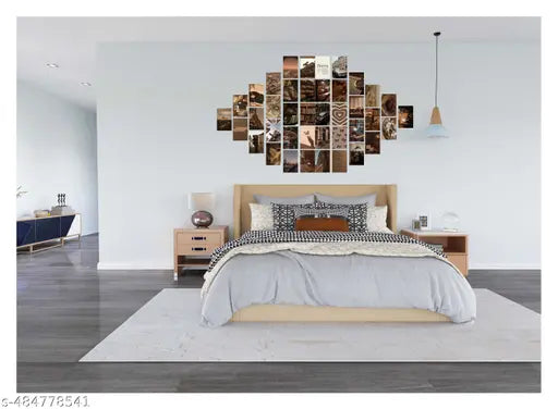 Paradise Supply "Aesthetic Brown Poster Set – 40-Pack | Premium Quality at Low Price"