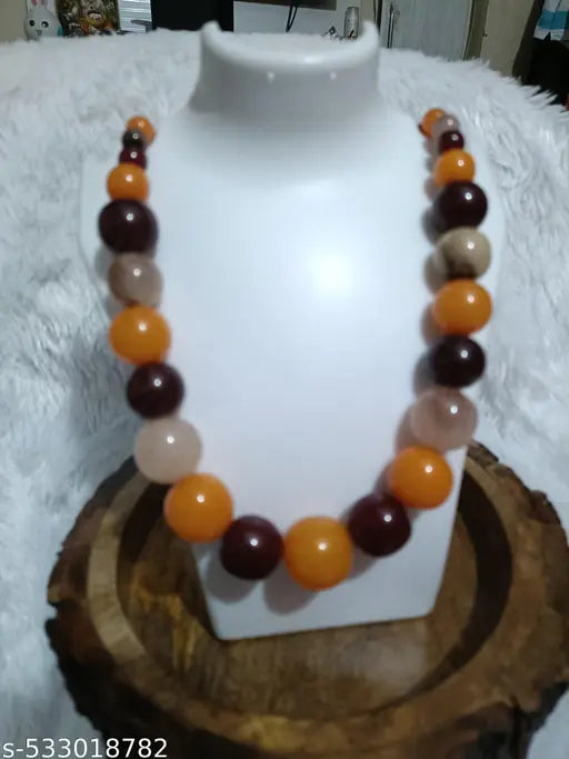 Chemical round beads neclace