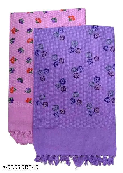 Softrez Premium Printed Bath Towels(Pack of 2) – 100% Cotton | 30x60 Inches | Ultra-Soft & Absorbent | Floral Elegance Collection