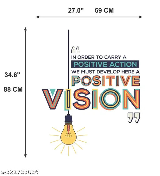 Wallbook Vision| Size 88 x 69Cms | Wall Stickers for Home, hall, bedroom, kitchen and Living room