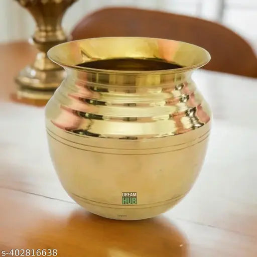 Brass Puja Kalash/Lota for Puja Purpose | Ghat Sthapna etc.(100% Pure Brass) ( 300 ml)