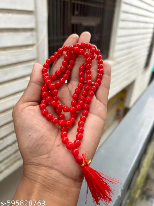 Moonga Mala wearing for men and women Jaap Mala 108 beads