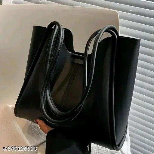 Random Office Eleganc Glossy Shimmer  Synthetic  Leather  Oversized Tote Bag .