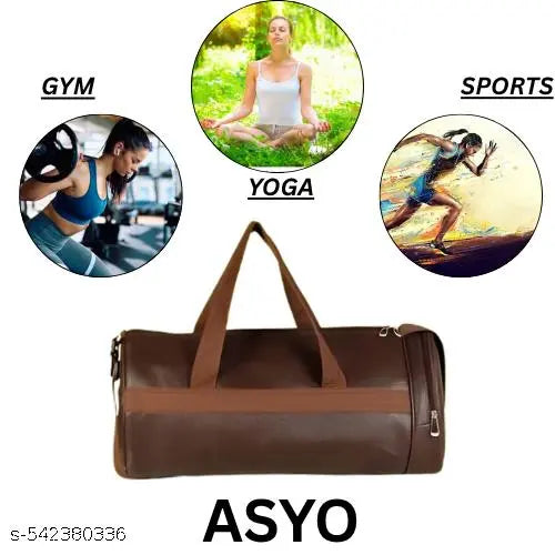 gym duffle bag_brown