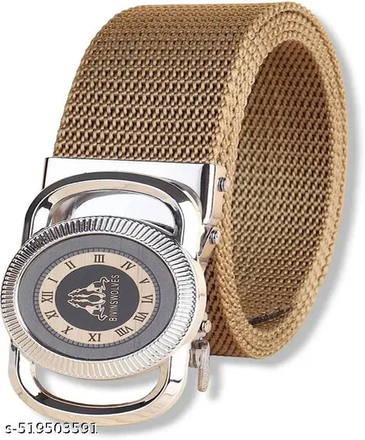 Men Casual, Formal, Party Black Nylon Belt