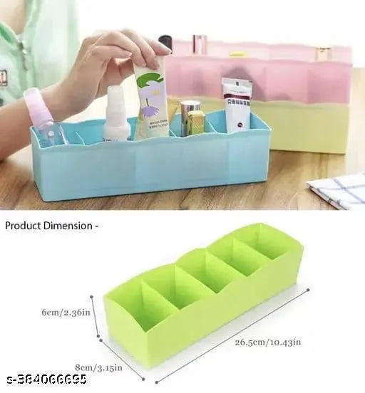 Plastic Storage Box Drawer Organizer, Underwear Innerwear Socks Undergarments Storage Drawer Organiser (Set of 4, Multicolor)