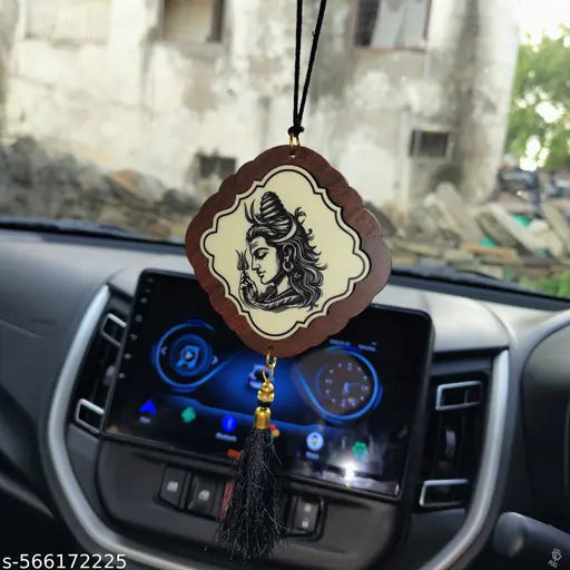 Lord Shiv Ji Car Hanging Idol | Spiritual Rearview Mirror Accessory