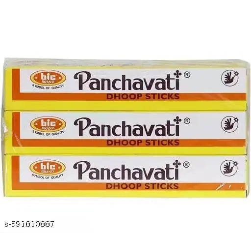Pack of 6 (10 Sticks Per Box) Panchavati Premium Incense Scented Dry Dhoop Sticks Pure Natural For Aroma & Smoke, Home Temple Worship, Peace & Harmony, Purification, Positive Energy, Havan Poojan, Aarti