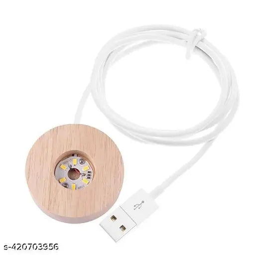 Lilone Standing Radhe Krishna Crystal Ball Lamp , Size 6cm, USB