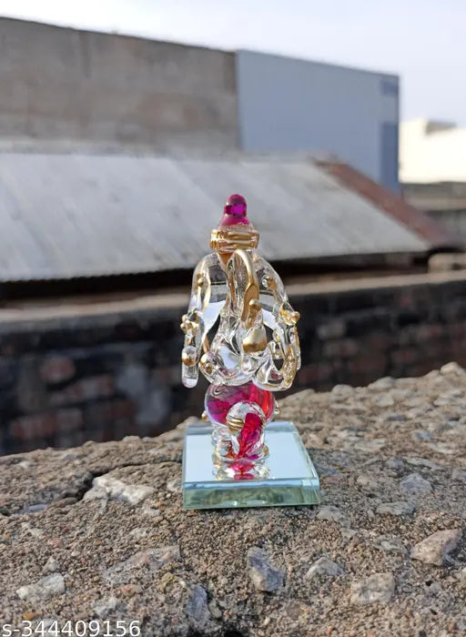HANDMADE GANESH JI SHOWPIECE STATUE IN GLASS