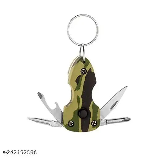 Stealodeal 6 in 1 Torch Multi-Tool Keychain (Green (Army))