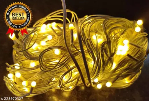 Itsapna best quality 10m ice light  36 led Pack of 1 Warm white Dhoom Led Rice Light for Decoration String and Series Light for Diwali Christmas Indoor Outdoor Decoration Bedroom Wedding, Birthday Party Patio