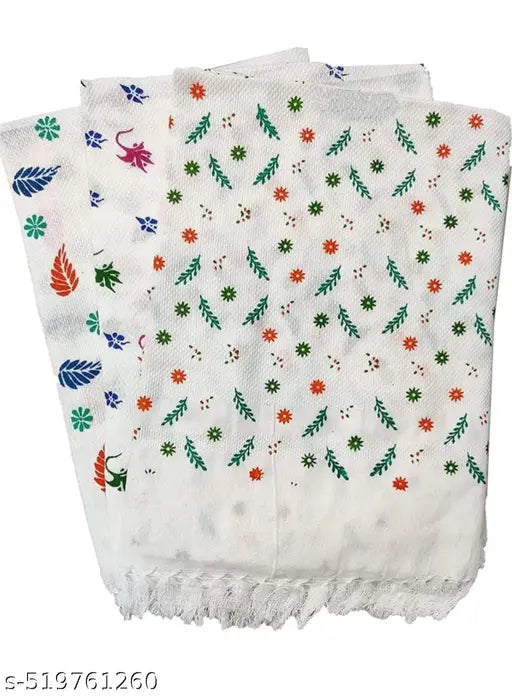 Cotton White Bath towels (pack of 3) men , women , kids