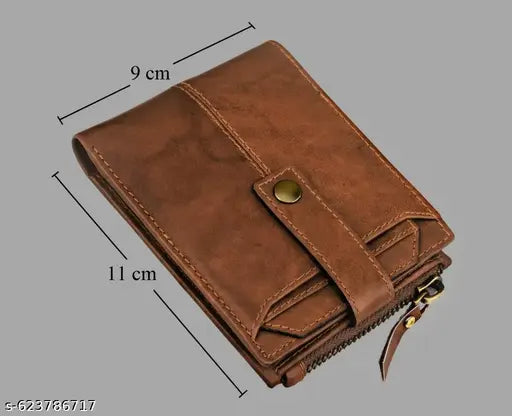 Elusive Trend Men's Wallet Leather Purse Leather Wallet for Men's & RFID Blocking Genuine Branded Leather Wallet for Men's (BROWN)