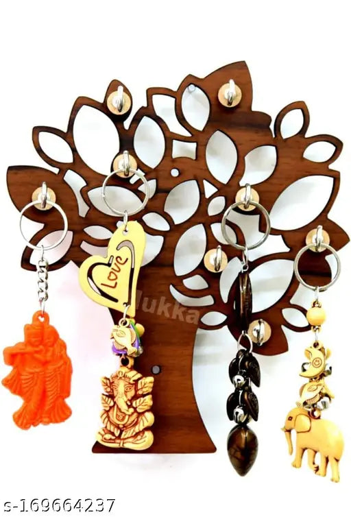 Key Holder for Wall Stylish with 8 Hooks for Keys Tree Design Key Stand for Home Decor Item