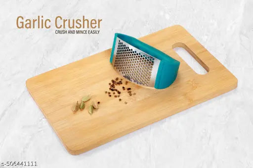 Garlic Chopper Stainless Steel,Garlic Chopper | Garlic Press | Garlic Peeler Manual, Curve Fruit Vegetable Tools for Kitchen