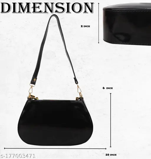 Women Casual Trendy Travle Cloud Shape Slingbag Black