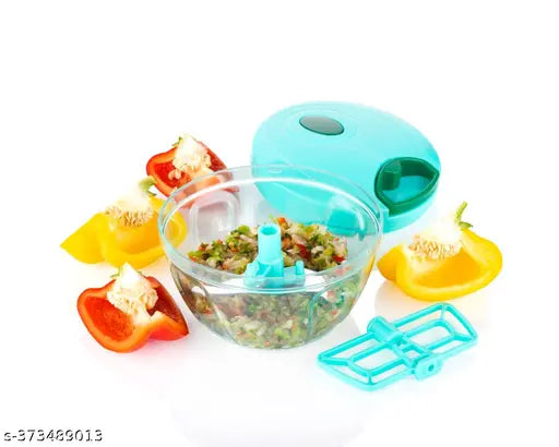 KAIVAL Manual Vegetable & Fruits Chopper Compact Plastic Chopper 450ml Dori Chopper With Stainless Steel, Vegetable Peeler, Cutter for Potato, Cucumber, Carrot, Slicer Fruit Peeler Grater, Y Shaped Peeler (Combo Pack)