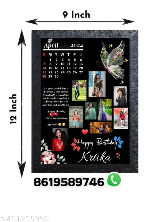 Vinayak enterpises 002 Birthday photo Frame,Anniversary photo Frame .Customized Gift for Bf,BFF,GF,Birthday gift for Bestie,Happy Birthday photo frame,Customized Anniversary gift for Bestie ,hubby,Parent's, Husband,wife,gift for every one Birthday Photo F