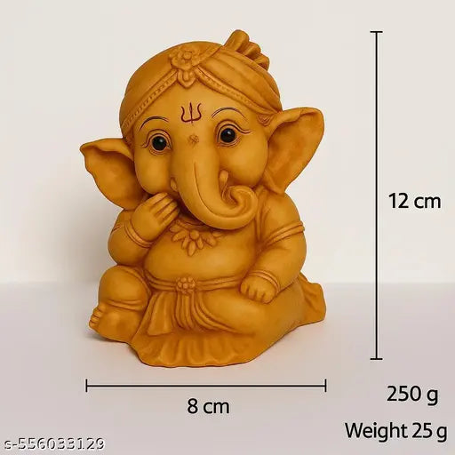 "Handcrafted Baby Ganesha Idol for Home Decor | Resin Ganpati Murti for Pooja & Gift Purpose"
