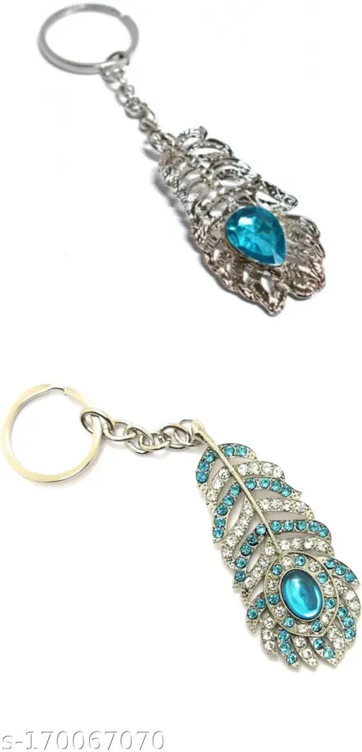 Jdp Novelty 2pcs Set Trendy and Stylish Keychains /keyrings of premium quality of Oh My God Movies Feather Keychain for Men , women for cars and bike key chains. New