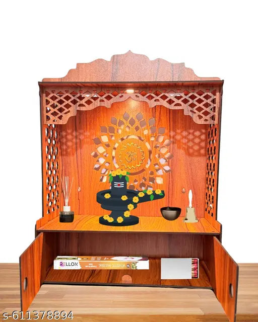 Newly launched wooden temple for Home, office and shope 17 inch tall | pooja mandir for ghar and daftar | Mandir for diwali for ganeshji and lakshmiji