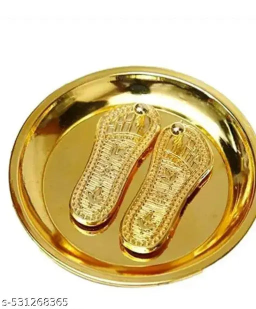 tortoise plate and charan paduka kachhua yantra brass