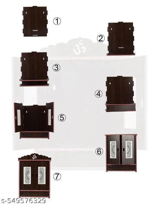 Handcrafted wooden home decorative temple