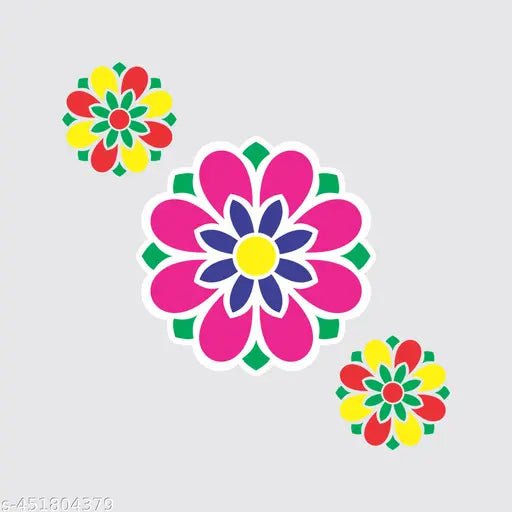 6 pcs of Readymade Rangoli Cutouts MDF Stencils (Combo pack of 6 pcs)