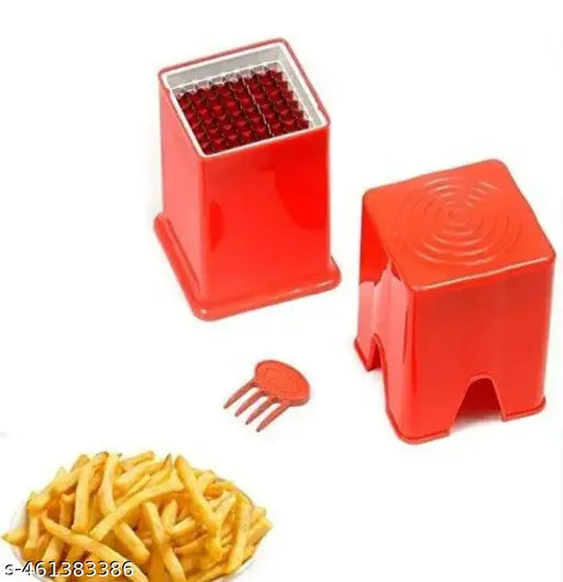 Plastic chopper for Chopping Cucumbers, Onions, Tomatoes, Potatoes, Apples, Mushrooms, Pineapples and Vegetables and Fruits-Red(1 Pcs)