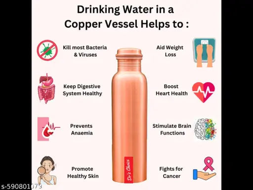 100% Copper Water Bottle | Pure Health in Every Sip – Experience the Power of Copper Water