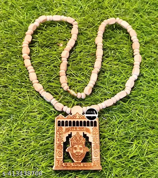 ANVIKA Religious Tulsi Kanthi Mala With Khatu Shyam Darbar Locket Tulsi Kanthi Necklace